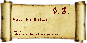 Veverka Bolda névjegykártya